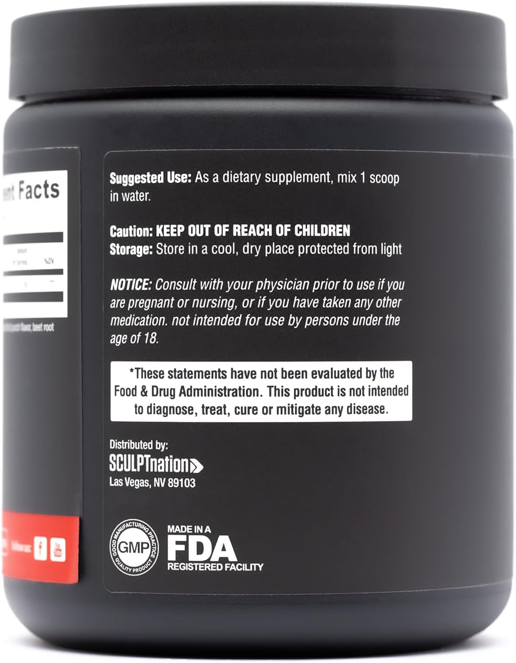 Fruit Punch Flavored Creatine Monohydrate Powder, 30 Servings B44790