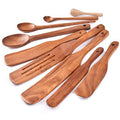 Set of 9 Natural Teak Wooden Spurtles S549155