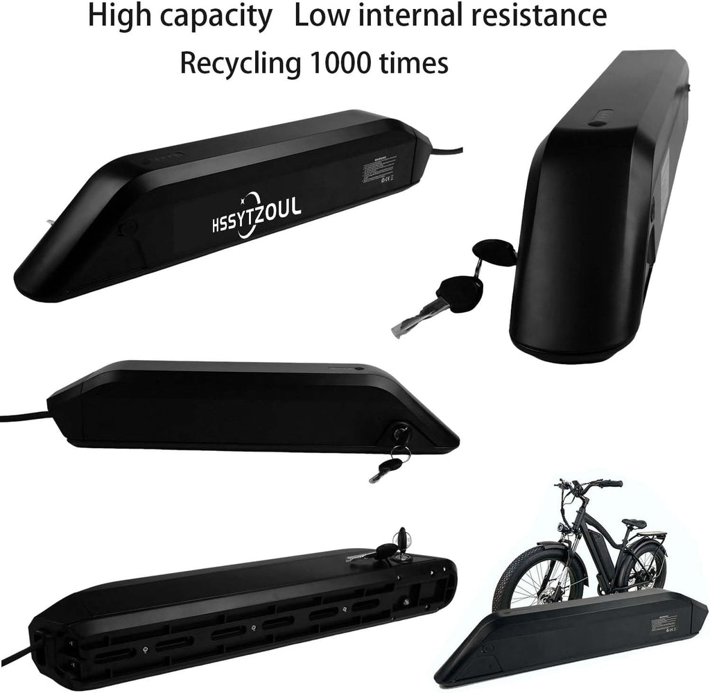36V 48V 52V 10AH 13AH 15AH 18AH Removable Lithium Bicycle Battery with BMS and Charger P120