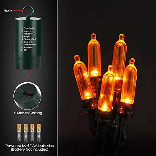 Battery Operated Mini String Lights 33ft 100LED White V70272