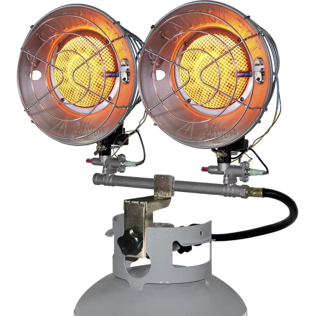 Double Burner Outdoor Propane Tank Top Radiant Heater P4492