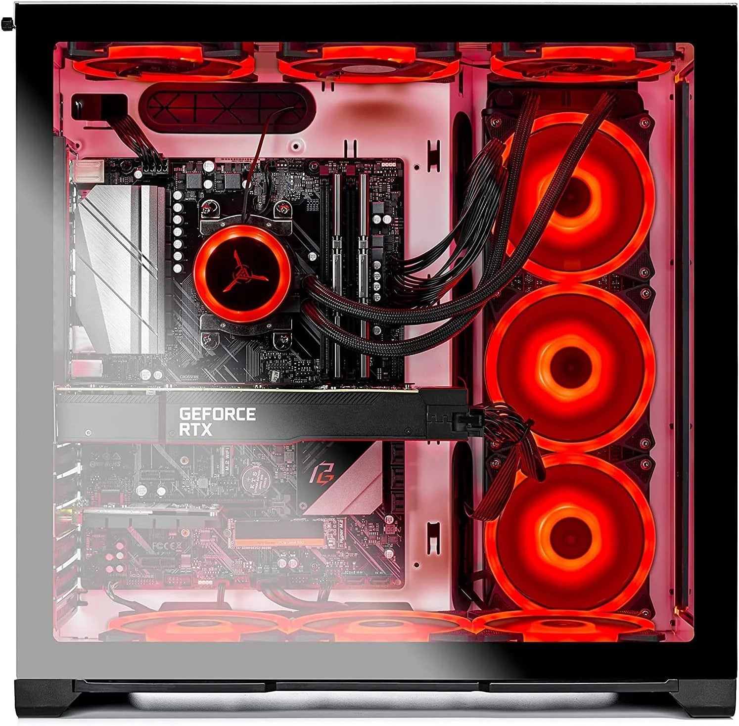 White Gaming Desktop PC with AMD Ryzen 7 5800X, RTX 3080 Ti, 1TB NVMe SSD, 16GB DDR4 Z10712