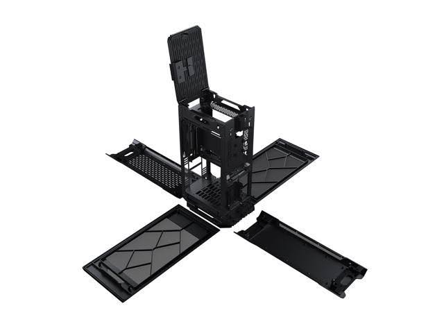 Black Mini-ITX Case with Fabric and Aluminum Panels L526