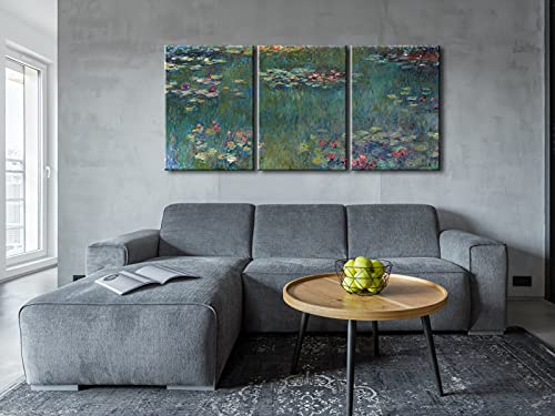 3 Panels Framed Canvas Wall Art Water Lilies G186634