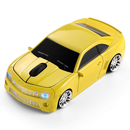 Red Wireless Sports Car Shaped Mouse with LED Headlights E149
