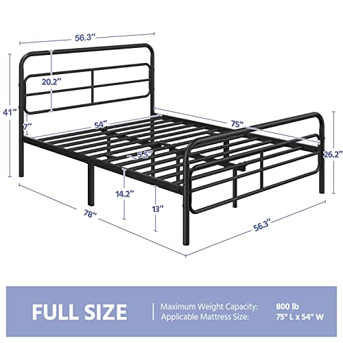 White Metal Twin Bed Frame with Headboard U6195