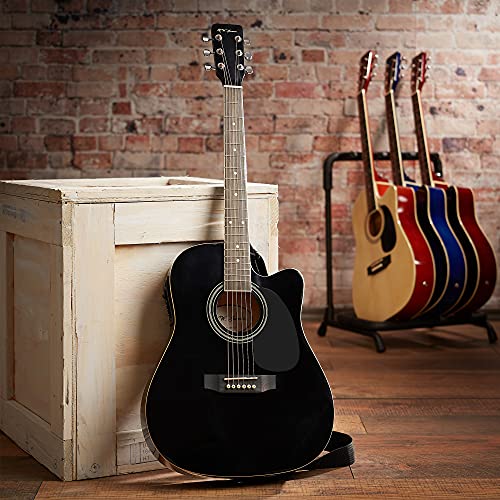 Full Size Thinline Acoustic Electric Guitar Red Right Handed Q151464