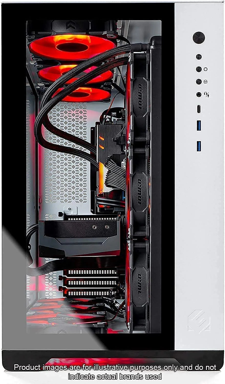 White Gaming Desktop PC with AMD Ryzen 7 5800X, RTX 3080 Ti, 1TB NVMe SSD, 16GB DDR4 Z10712