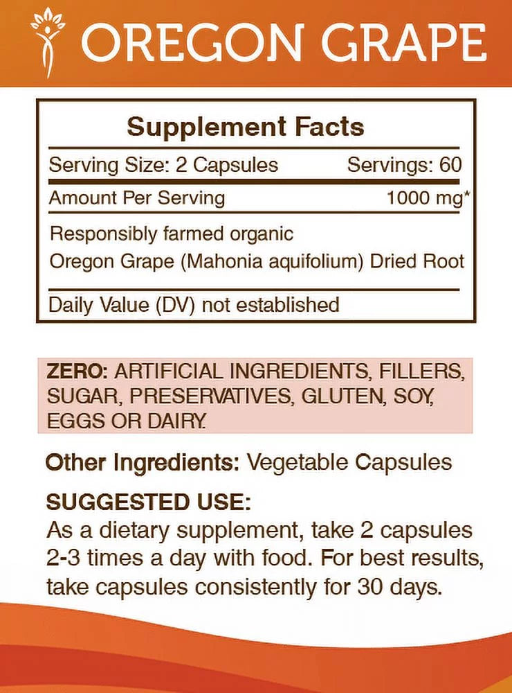 Oregon Grape 120 Capsules 500 mg Z17045