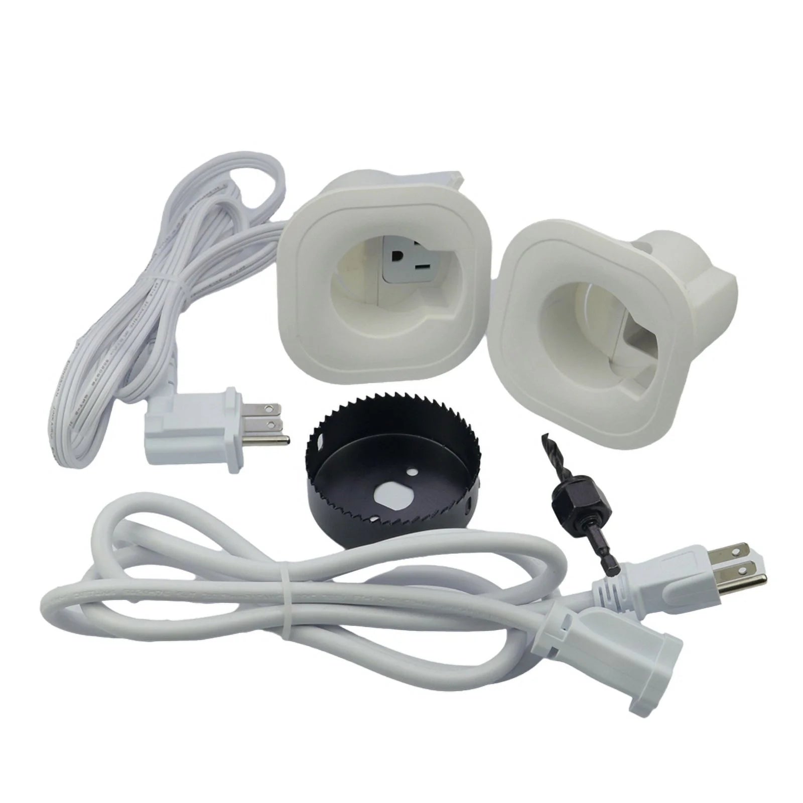 White Plastic In-Wall Cable Management Kit Q317