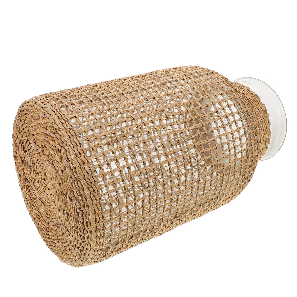 Woven Rattan Glass Vase N900797
