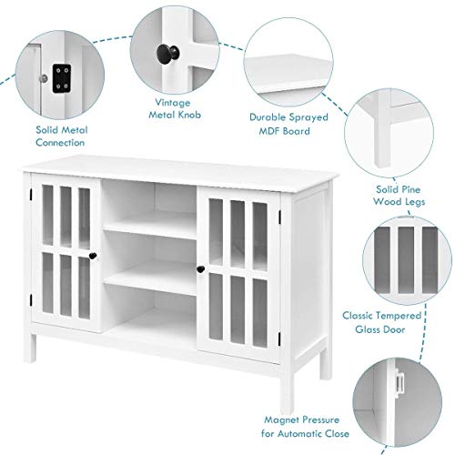 Brown Wood TV Stand Storage Cabinet R58119