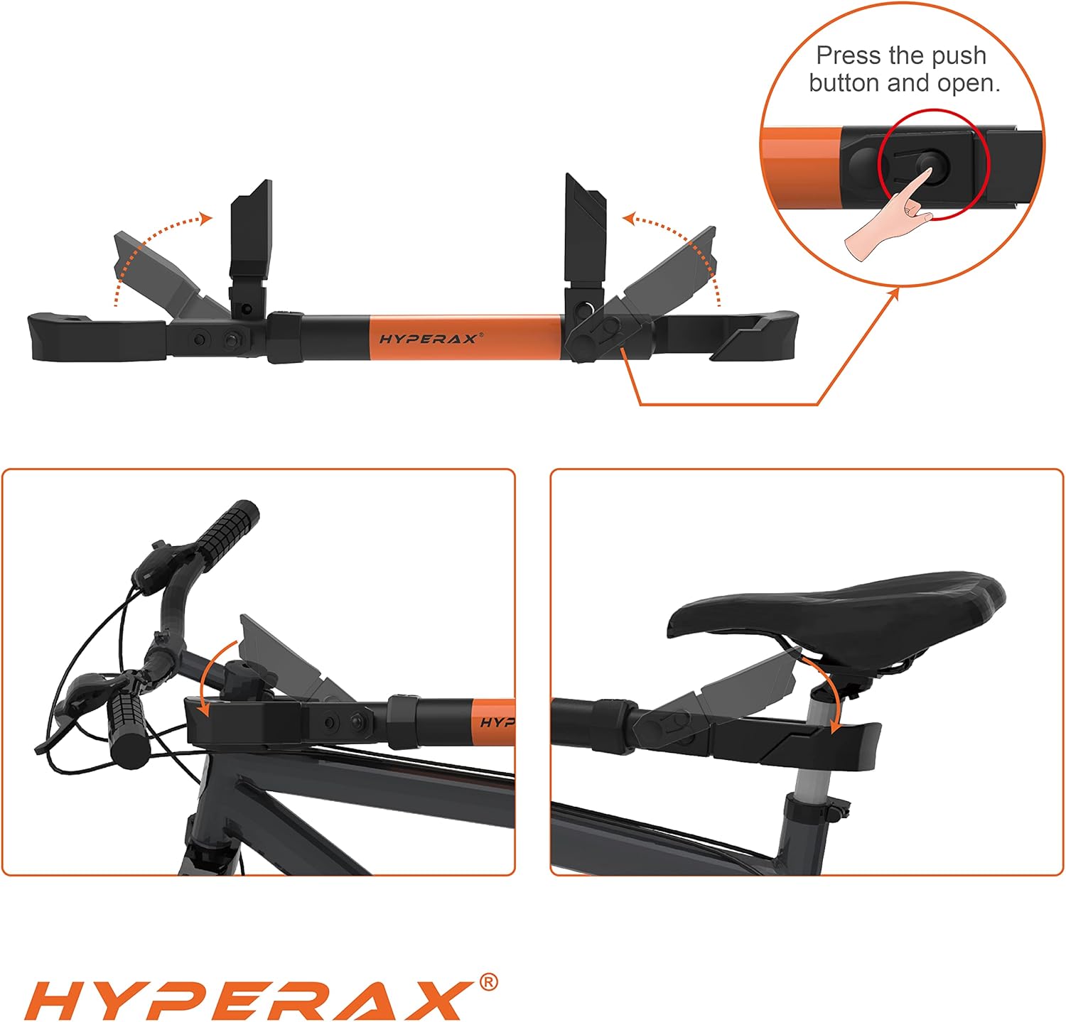 2" Hitch Platform Bike Rack for Car J860661
