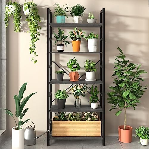 White 5 Tier Bookshelf T5703